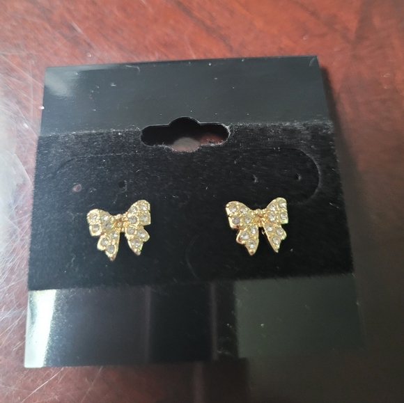 Sugarfix by BaubleBar Gold Colored Bow Earrings - Picture 2 of 2